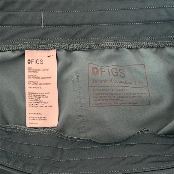 Figs Hydrogreen Small Rafaela Top & Medium Zamora Jogger Bottoms (Set) EUC - Picture 9 of 9